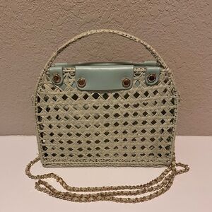 House of Harlow 1960 Framed Caning Crossbody Satchel For women